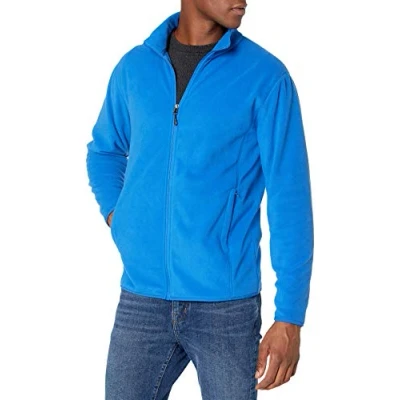 Imagen de Amazon Essentials Chaqueta de Felpa con Cremallera Completa (Disponible en Tallas Grandes y Largos Especiales) Hombre, Azul Cobalto, M