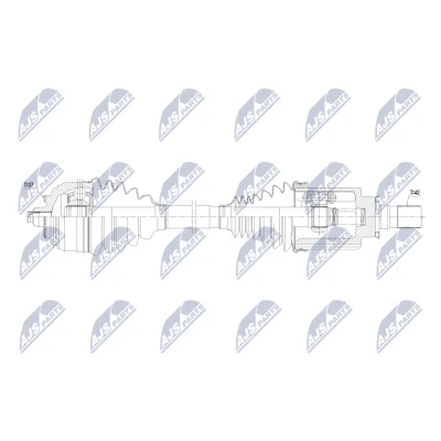 Imagen de NTY NPW ME 170 Árbol de transmisión Eje delantero, izquierda 645 Transm. automática 9 marchas MERCEDES BENZ: Sprinter 3.5 t Furgón