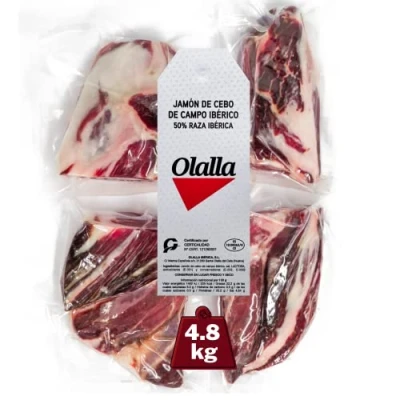 Imagen de 4.8 kg Jamón de Cebo Campo Ibérico 50% Raza Ibérica Olalla Entero Deshuesado en Cuartos Jamon Iberico Elaboracion Tradicional Embutidos ibéricos