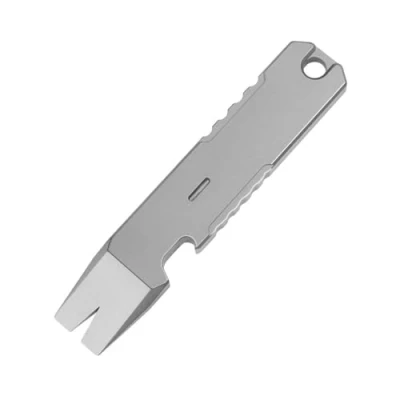 Imagen de Pry Bar EDC, Llavero Barra Palanca de Titanio CNC con Abrebotellas/Función Corte Rápido para Camping al Aire Libre Jungle Aventura Caza
