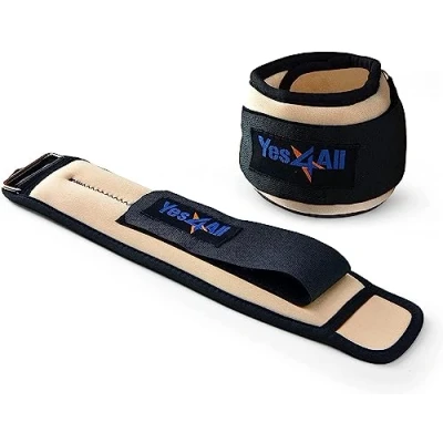 Imagen de Yes4All 9VRG Pesas para tobillos y muñecas de neopreno (0,45 KG 4,5 kg) Ankle Weights Set, Tobilleras con peso 0,9 Par = 2 x 0,5
