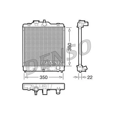 Imagen de DENSO DRM40003 Radiador, refrigeración del motor Aluminio 350 23 HONDA: CIVIC 6 Hatchback, HR V I, 7 Hatchback norauto, oscaro, mister auto
