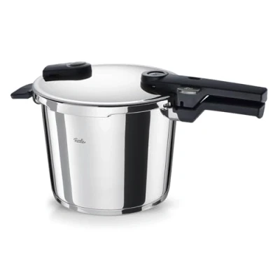 Imagen de Fissler Vitaquick Olla a presión de 6 l y 22 cm diámetro, acero inoxidable, 2 niveles cocción, fabricada en Alemania, inducción