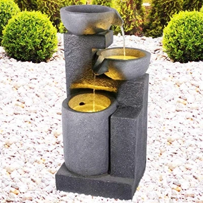 Imagen de Fuente DE JARDÍN y Agua Set con luz LED Ornamental, Decorativa para jardín, Balcon, terraza e Interiores