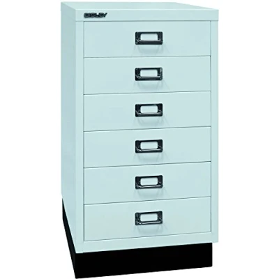 Imagen de Bisley multid rawer, 29er Serie con Socket, DIN A3, 6 cajones, Metal, 645 Luz Gris, 43.2 x 34,9 67 cm
