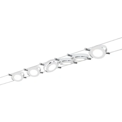 Imagen de Paulmann 94106 LED sistema de cable RoundMac juego básico extensible blanco cálido 6x4W mate luminaria colgante