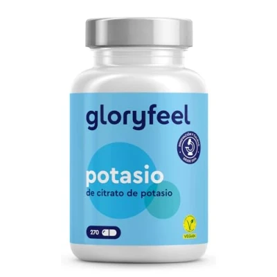 Imagen de Citrato de Potasio 2446mg 270 Cápsulas (+4 meses) Suplemento Deportivo Natural Alta Potencia Altamente dosificado: 800mg elemental Vegano, sin aditivos