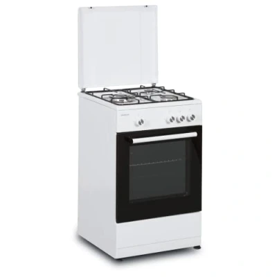 Imagen de INFINITON Cocina de gas CC56BWC Ancho 50cm, 3 Zonas, Blanco, Quemadores con seguridad FFSD, compatible Natural y Butano