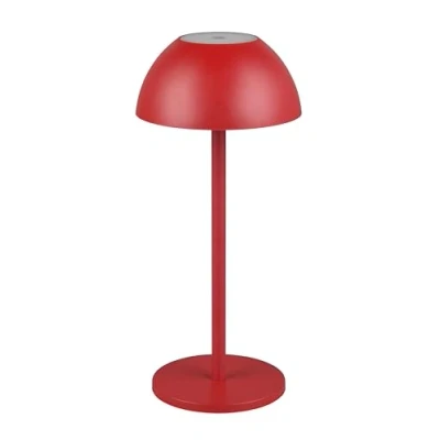 Imagen de Reality Leuchten Ricardo R54106110 Lámpara LED de mesa para exteriores (incluye 4 luces 1,7 W, enchufes), color rojo