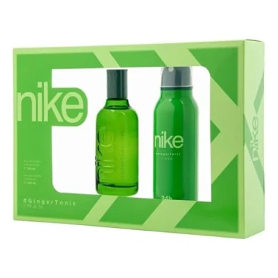 Imagen de NIKE Ginger Tonic, Estuche de Regalo Hombre, Colonia 100 ml + Desodorante Spray 200 ml, Eau Toilette Natural y Masculina, Aroma Cítrico Floral, Fragancia Fresca Larga Duración