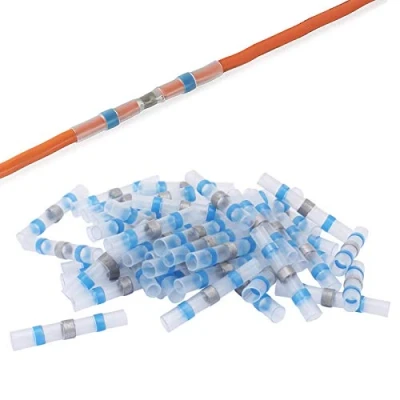 Imagen de 50 Conectores de Cable Sellado Soldadura, Seal Calor Shrink Terminales Eléctricos, Termocontraíbles Cables Eléctricos Aislados para Automóviles, Marinos