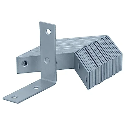 Imagen de HELPMATE 24 piezas de ángulo silla 60 x 18 mm Conector en galvanizado y azul pasivado Ángulo muebles con excelente protección contra la corrosión, estable duradero Fácil