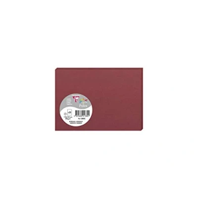 Imagen de Clairefontaine 1380C Un paquet de 25 cartes Pollen 11x15,5 cm 210g, Bordeaux