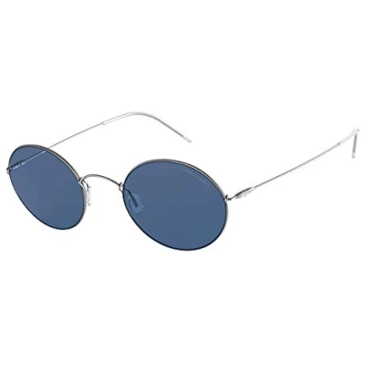 Imagen de Giorgio Armani Hombre AR6115T 300380 Occhiali da sole Titanio Gris Azul Redonda Normal