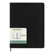 Imagen de Moleskine Weekly Planner, Agenda Semanal con Espacio para Notas 12 Meses 2025, Tapa Blanda y Cierre Elástico, Color Negro, Formato Extra Grande 19x25 cm