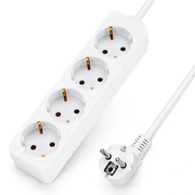 Imagen de Aigostar Regleta alargador de 4 enchufes con cable 1,5 metros,color blanco