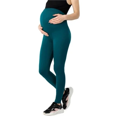 Imagen de Be Mammy Leggins Largos de Bio Algodón Mujer BE20 283 (Verde Esmeralda, M)