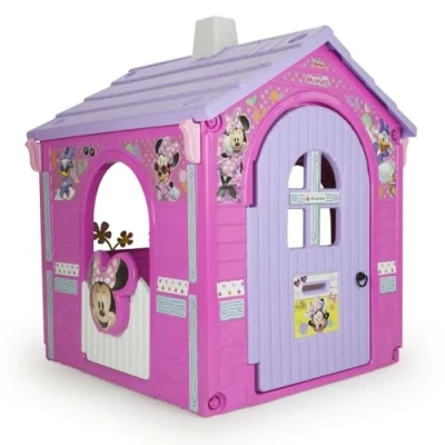 Imagen de INJUSA Casa de Juguete Minnie Mouse, Recomendada para Niños +3 Años, Licenciada, con 3 Puertas Entrada, Pestillo, Buzón y 1 Ventana, Color Rosa