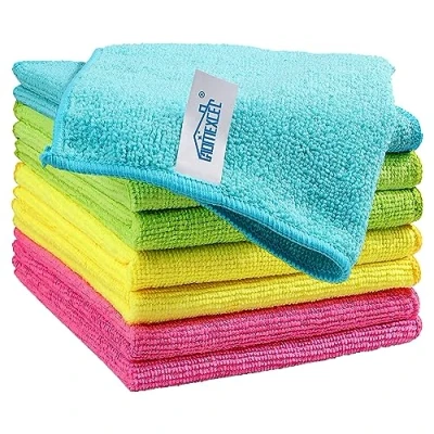 Imagen de HOMEXCEL Paño de Limpieza Microfibra, Paquete 8 Trapos Limpieza, Toallas con 4 Colores Surtidos, 12 x Pulgadas (Verde/Azul/Amarillo/Rosa)
