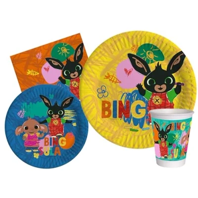 Imagen de Ciao Kit Vajilla de Fiesta Bing (platos, vasos, servilletas), Multicolor, 8 personas (AZ045)