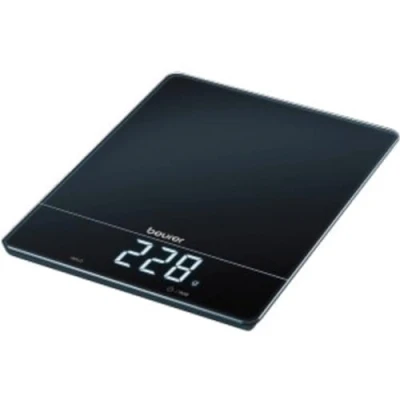 Imagen de Beurer Báscula de cocina KS 34, para pesar con precisión hasta 15 kg, función pesaje Tara y pantalla LED Magic, negra