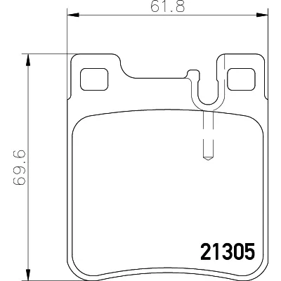 Imagen de HELLA 8DB 355 007 581 Juego de pastillas freno preparado para indicador desgaste MERCEDES BENZ: Clase C Berlina, CLK Coupé, E Berlina