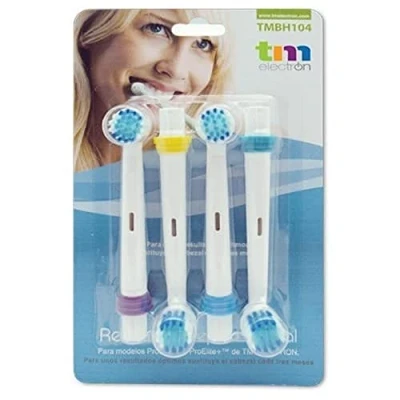 Imagen de TM Electron TMBH116 6 Cabezales de recambio para cepillo eléctrico compatible con Oral B