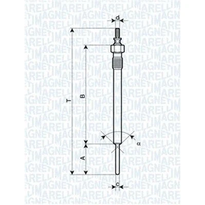 Imagen de MAGNETI MARELLI 062900066304 Bujía de precalentamiento 11V 10A M10X1,25 HYUNDAI: H 1 / Starex MPV, Furgón, Cargo, KIA: SORENTO