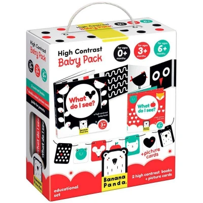 Imagen de Baby pack alto contraste Banana Panda