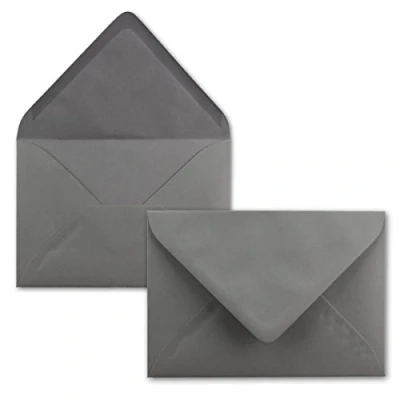 Imagen de GUSTAV NEUSER Sobres DIN C5, 220 x 154 mm, 110 g/m², marca de calidad, pegado en húmedo, color azul oscuro, gris oscuro 50 Umschläge