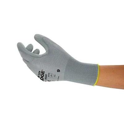 Imagen de Ansell EDGE 48 129 guantes de trabajo para hombres y mujeres, multiusos bricolaje, mejoras en el hogar aplicaciones mecánicas, gris, talla 9 (12 pares)