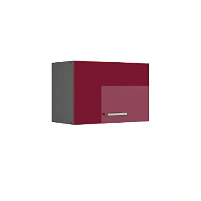 Imagen de Vicco Armario Colgante R Line, Rojo Burdeos Alto Brillo/Antracita, 60 cm Plano
