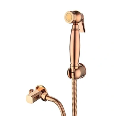 Imagen de Duchas Higienicas Para Wc oro Rosa Kit De Rociador Mano Inodoro Grifo Bidet Todo Cobre Tres