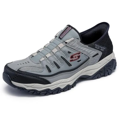 Imagen de Skechers Afterburn M. Fit Ridgeburn Hands Free Slip in, Mocasín Hombre, Gris/Negro, 42 EU