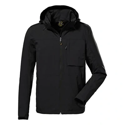 Imagen de Killtec Men&#039;s Chaqueta funcional/chaqueta para exteriores con capucha cremallera KOS 106 MN JCKT, black, S, 38017 000