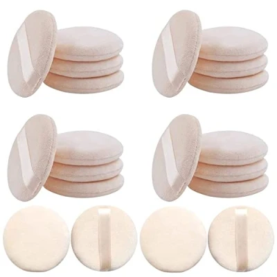 Imagen de 20PCS Soplo de Polvo Facial Suave, Facial, Faciales Suelto Puff, Almohadilla Maquillaje, Puff Felpa, Suave Lavable