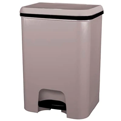 Imagen de COM FORT HOUSE Cubo de Basura Pedal Capacidad 26 litros Reciclaje Color Marrón Cocina Piezas Extraíbles Limpieza Fácil