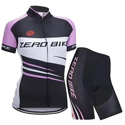Imagen de Kit de Manga Corta Jersey Ciclo Bici del Camino para Mujer, Conjunto Ropa Al Aire Libre Transpiración La Bicicleta, S, 0027