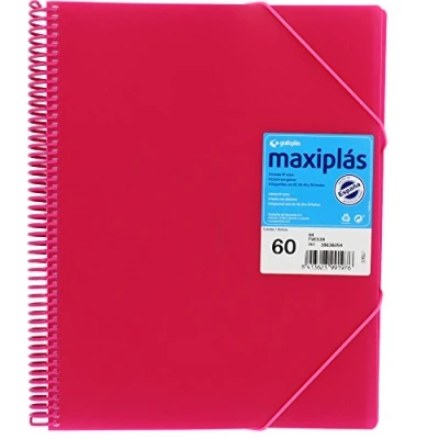 Imagen de Grafoplás 39836054 Carpeta de Fundas y Tarifarios, A4, 60 fundas, Fucsia