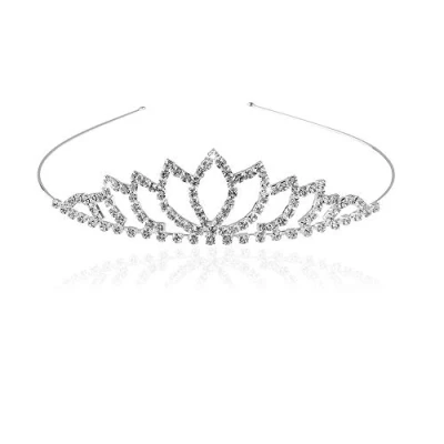 Imagen de Banda para la cabeza corona,Tiara corona de Cristal,Tiara Diadema Adornada con diamantes imitación peine nupcial Proms boda desfiles Princesas Fiesta cumpleaños