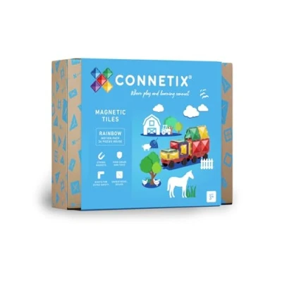 Imagen de CONNETIX Azulejos magnéticos Rainbow Motion Pack, 24 piezas