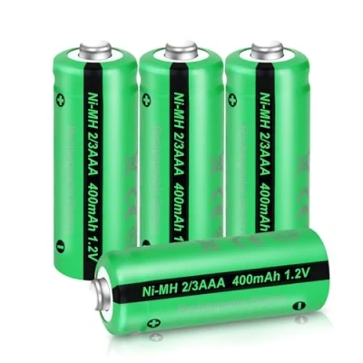 Imagen de Pilas Recargables NIMH 2/3AAA 1,2V 400mAh para Luces Solares,(no es una batería AAA),Paquete de 6,PKCELL