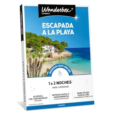 Imagen de WONDERBOX Connect Caja Regalo Escapada a la Playa 1 o 2 Noches en Las Playas más paradisíacas de España para Personas Entre 500 hoteles
