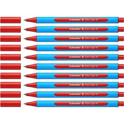 Imagen de Schneider Slider Edge Bolígrafo retráctil (mina M, 10 unidades), color rojo