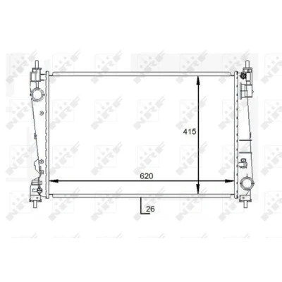 Imagen de NRF 59084 Radiador, refrigeración del motor Aluminio 620 396 26 Aletas soldadas OPEL: Corsa D Hatchback