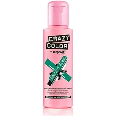Imagen de Crazy Colour Semi Permanent Hair Dye by Renbow Emerald Green No.53 (100ml) Box of 4