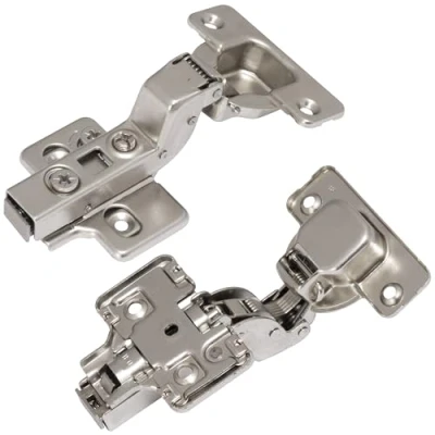 Imagen de AERZETIX C41045 Juego de 4 Bisagras invisibles clipable para puertas muebles con amortiguador y regulación 3D empotrados apertura 110 montaje 35mm