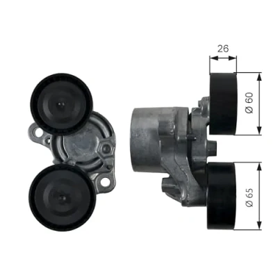 Imagen de GATES T39199 Polea Tensora FleetRunner Micro V Stretch Fit BMW: 3 Berlina, X5, Touring