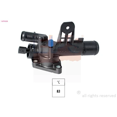 Imagen de EPS 1.879.928 Termostato, refrigerante 83 con junta RENAULT: MEGANE 2, CLIO 3, DACIA: Lodgy, SANDERO Duster SUV, NISSAN: MICRA 3
