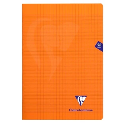 Imagen de Clairefontaine mimesys 21 x 29,7 cm (a cuadros Polypro libreta grapada con 48 hojas naranja
